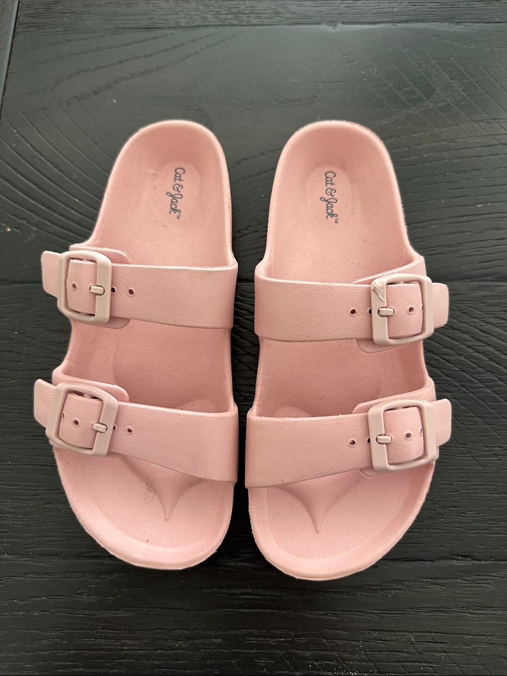 Cat & Jack Light Pink Double-Buckle Slide Sandals